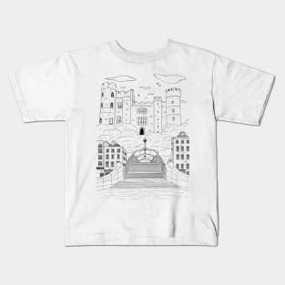 Dublin Ireland Vintage Hand Drawn City Sketch Kids T-Shirt